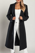 Elegant long coat, black
