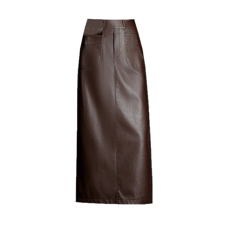 Womens Minimalist Chic Sheepskin Skirt