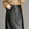 Womens Minimalist Chic Sheepskin Skirt