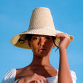 KEMALA Palm Straw Hat In Nude