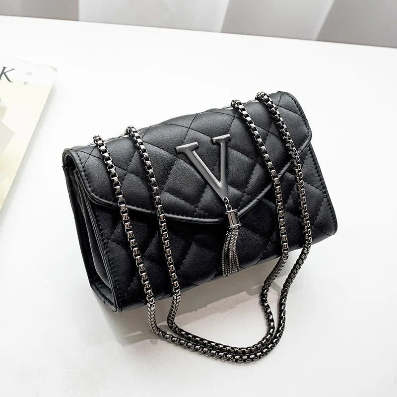 Quilted Plaid Crossbody Bag
