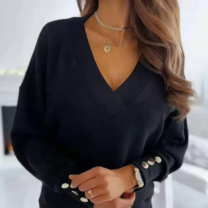 Pull Boutonné Col V