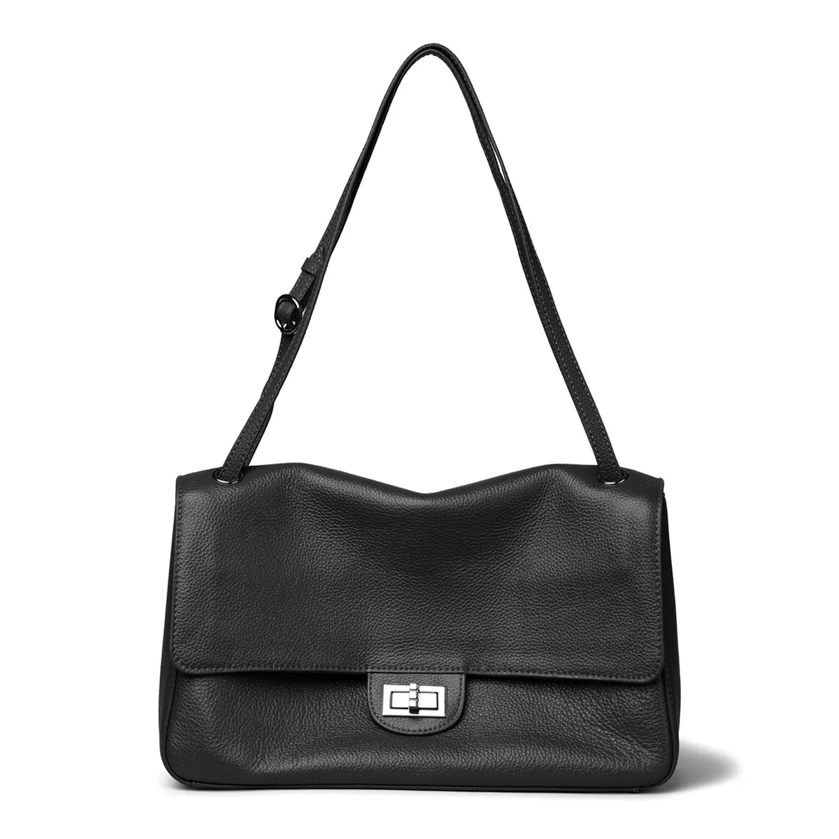 2026 Women's Top Layer Cowhide Armpit Bag Single Shoulder Crossbody Handbag for Commuting Fashionable Cover Bag