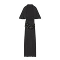 Women Backless Sequin Patchwork Maxi Dress Elegant Wide Sleeve Long Gowns Feminine New Fashion Evening Party Daily Robes