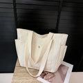 Canvas Bag Female Ins Forest Style Versatile Shoulder Bag Large Capacity Book Storage Student Class Commuter Bag Portable Cloth