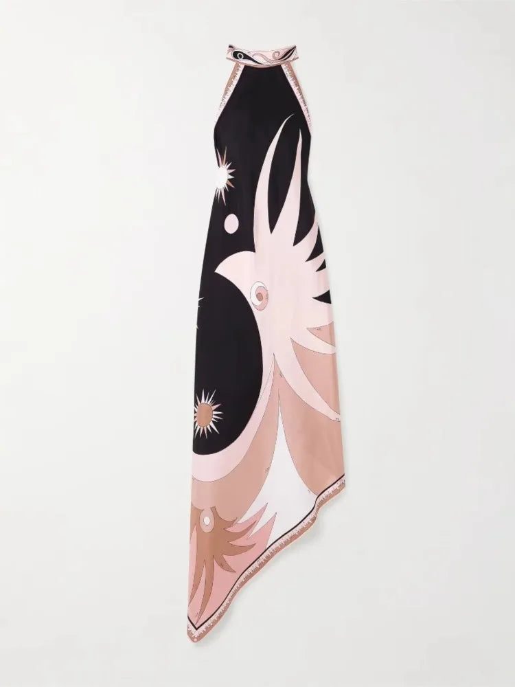 Robe d'Été Dos Nu à Col Halter