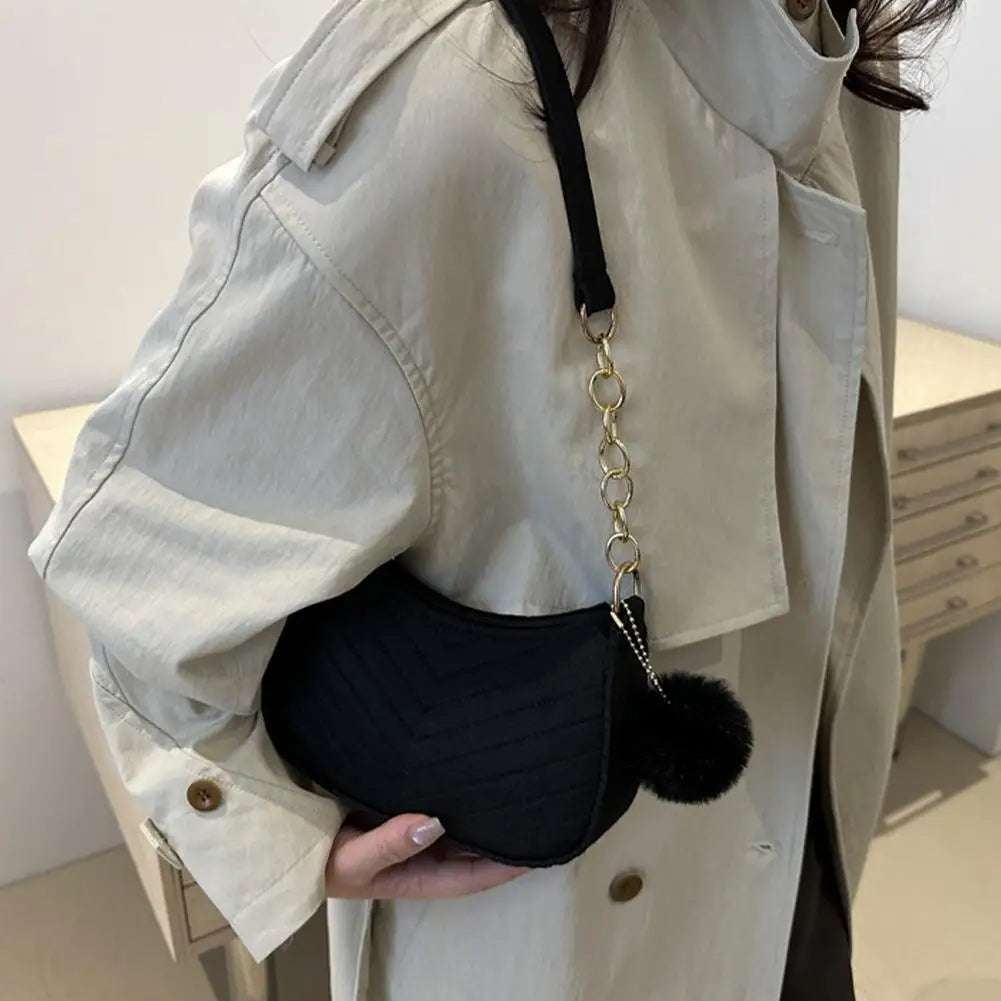 Mini Felt Saddle Shoulder Bag
