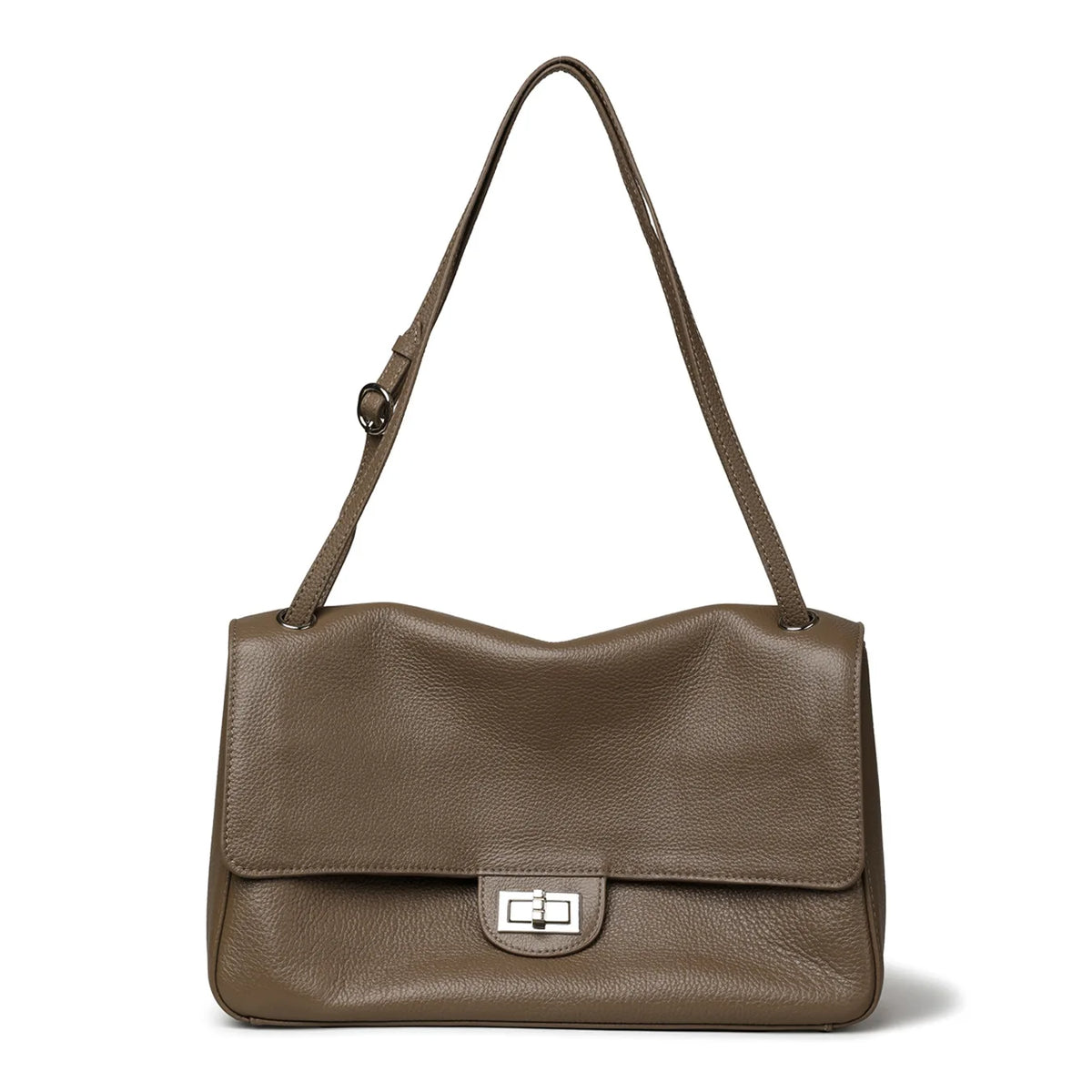 2026 Women's Top Layer Cowhide Armpit Bag Single Shoulder Crossbody Handbag for Commuting Fashionable Cover Bag