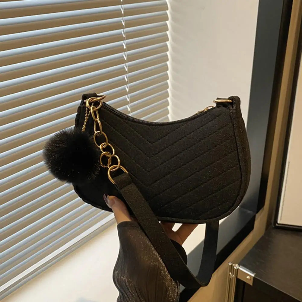 Mini Felt Saddle Shoulder Bag