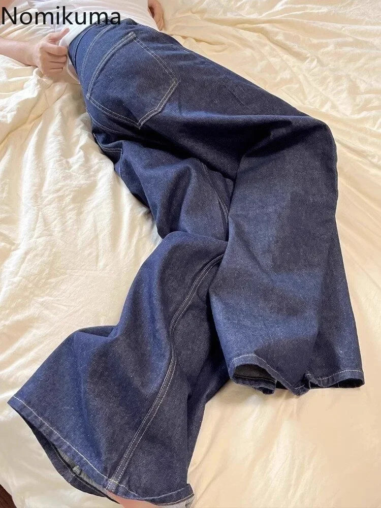 Y2K Wide-Leg High-Waist Jeans