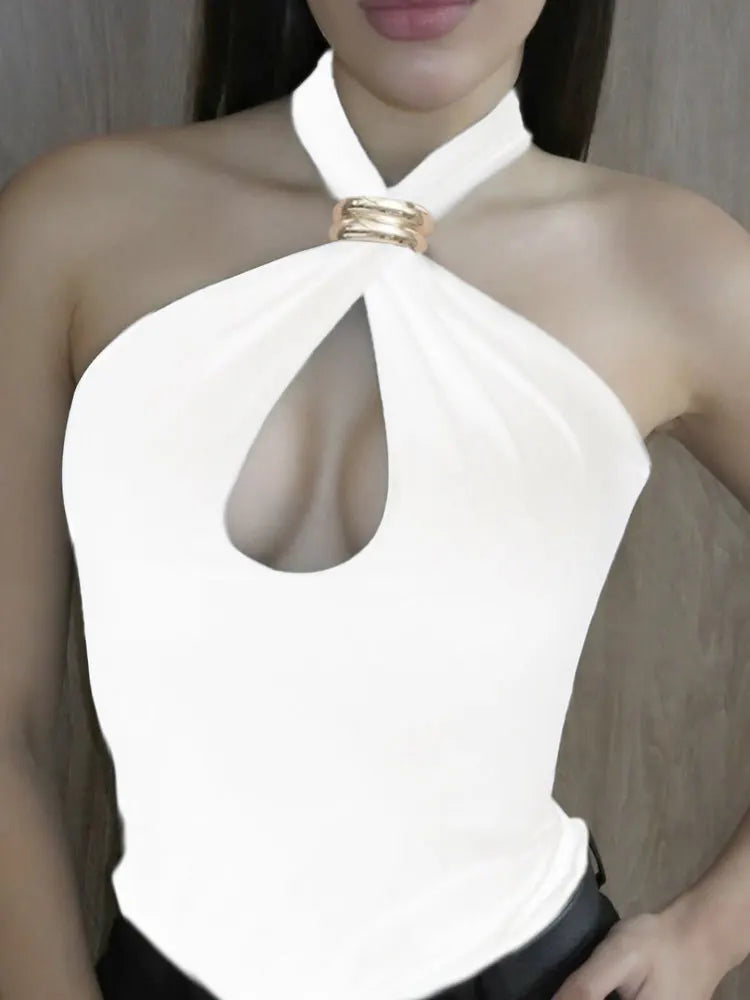 Cropped Twist-Front Tank Top