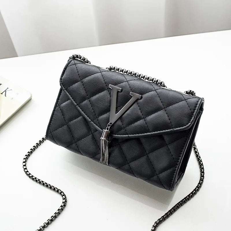 Quilted Plaid Crossbody Bag