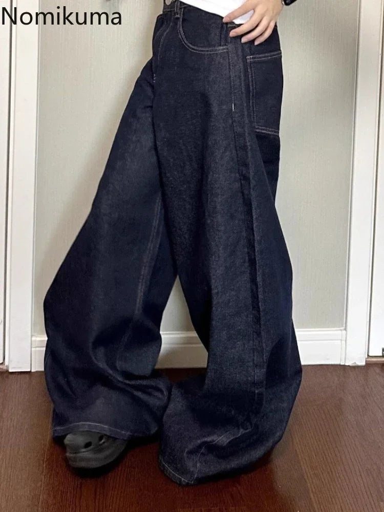 Y2K Wide-Leg High-Waist Jeans
