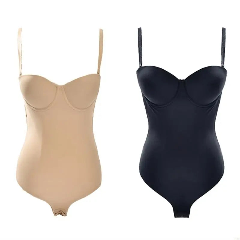 H58E Women Bodysuit Waist Trainer Tummy Control Shapewear Backless Body Slim-Shaper