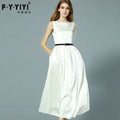 Belted Silk-Blend Maxi Dress