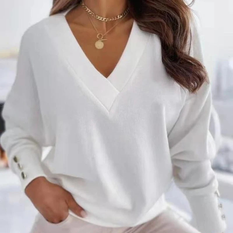 Pull Boutonné Col V