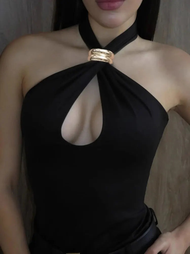 Cropped Twist-Front Tank Top