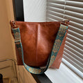 Wide Strap Retro Shoulder Bag